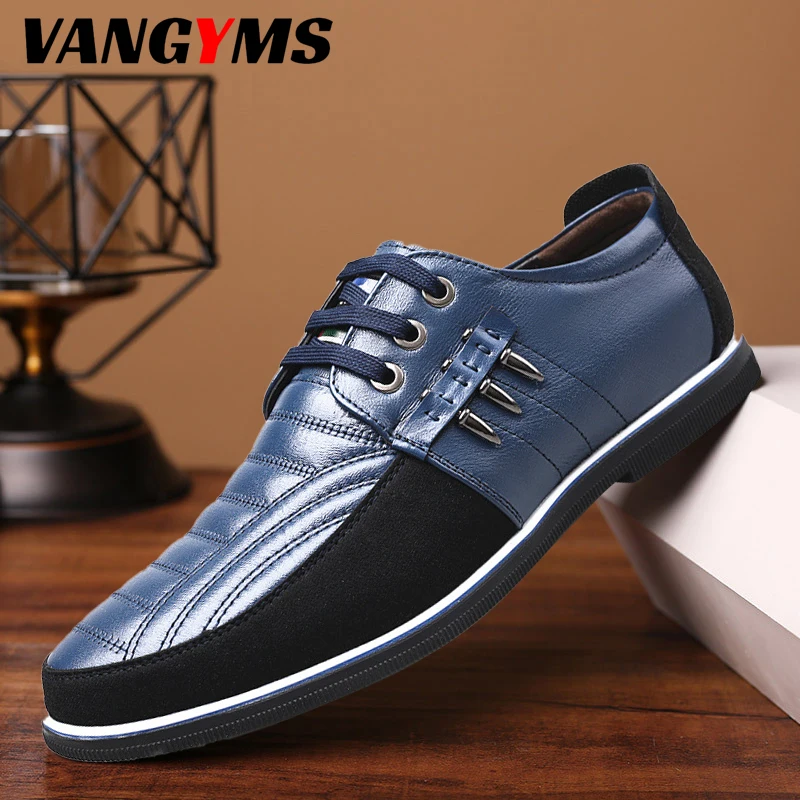 

Men's Leather Shoes Brand Leather Official Business Shoes Men's Office Work Oxford Shoes Chaussure Homme Luxe Marque