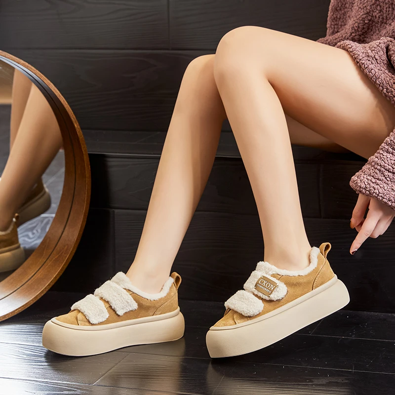 CICIYANG/женские кроссовки новинка 2025 женская зимняя обувь на плоской подошве