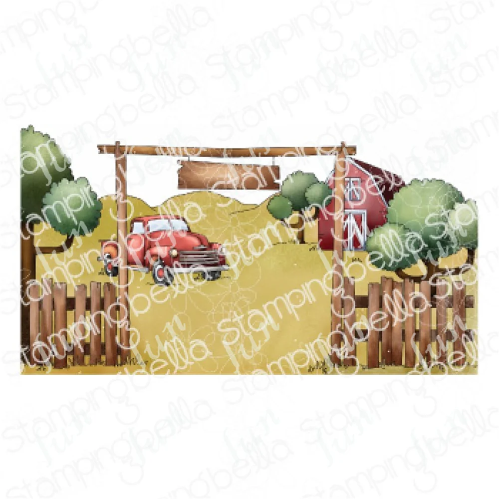 

2022 New Cowboy Backdrop Background Clear Stamps Stickers Scrapbooking DIY Diary Album Gift Decoration Card Craft Mould Making