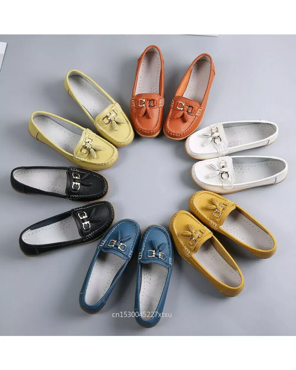 

NEW 2023 Breathable Moccasins Shoes Flats Ballet Shoes Cut Out Leather Female Boat Shoes Ballerina Ladies Casual Shoes Dropship