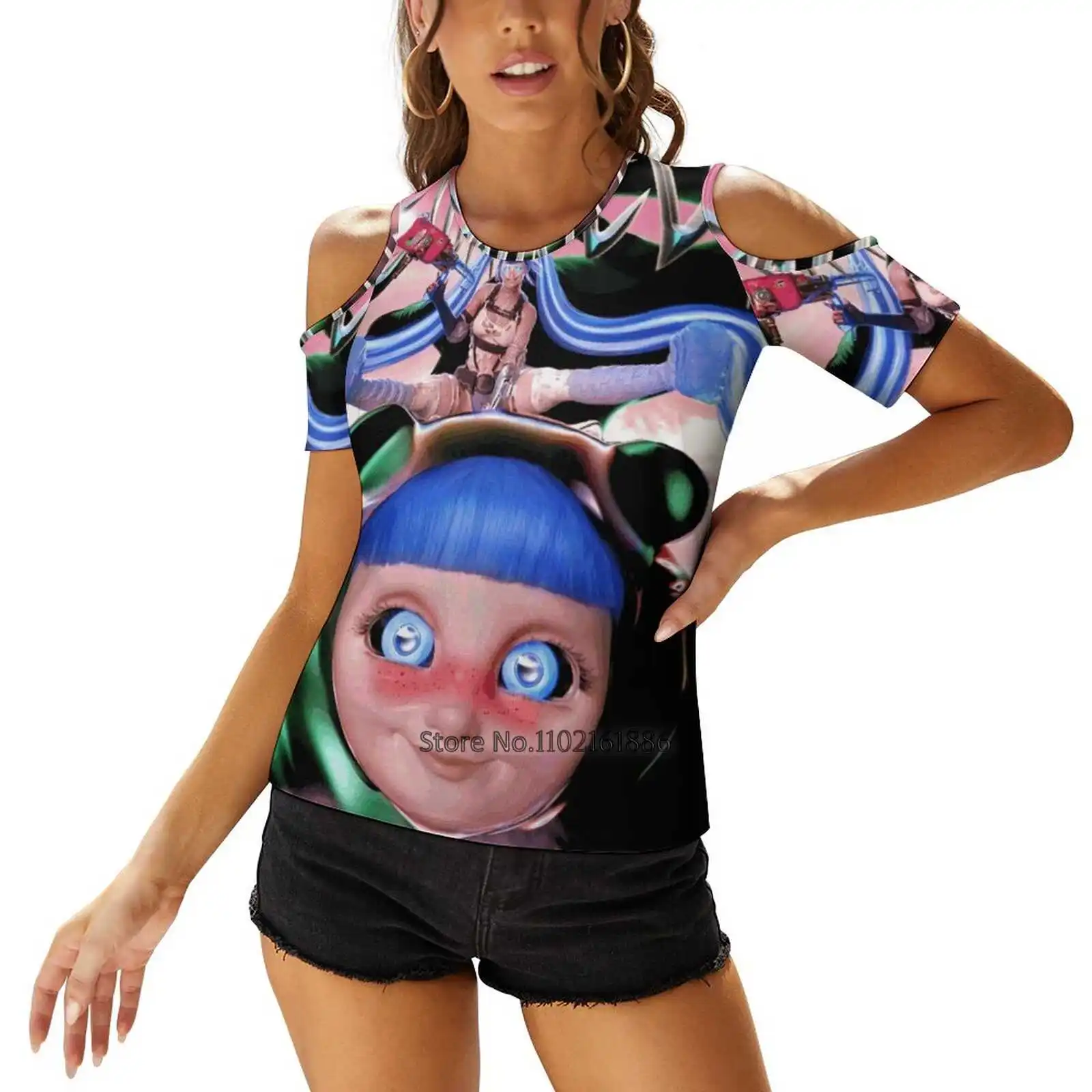 Женские футболки Demidevil топы с принтом молния v-образный вырез топ модная