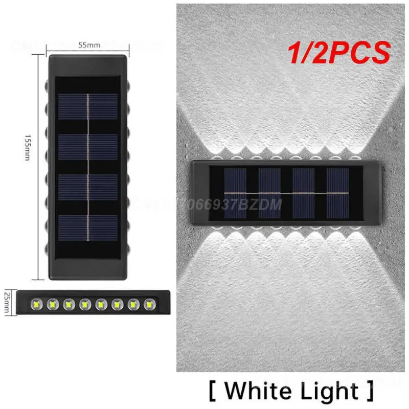 

1/2PCS Solar Wall Lamp Outdoor Waterproof Solar Lights Up And Down Luminous Lighting For Garden Street Landscape Balcony Outdoor