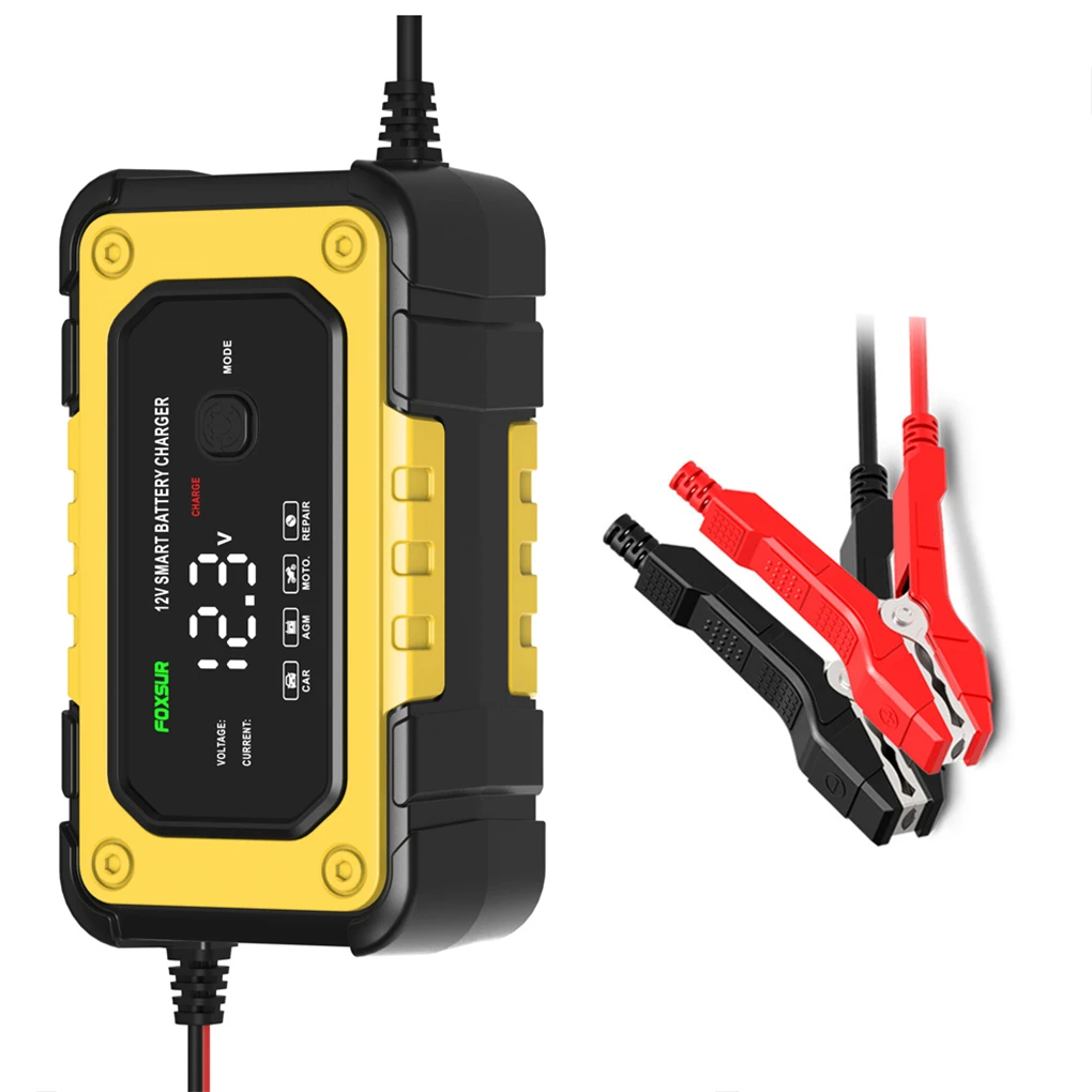 

1/2/3 Yellow AGM Battery Professional Automatic Switch Mode LCD Display Car Battery Charging Battery Charge LCD Charging For AU