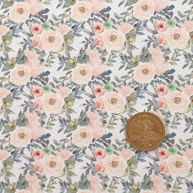 Новый Радуга 30x22СМ Винтажный Румянец Цветок Веганская Кожзаменитель A4 Лист Для Ручной Работы Ленточных Ремесел и Аксессуаров Для Волос Для Дома.