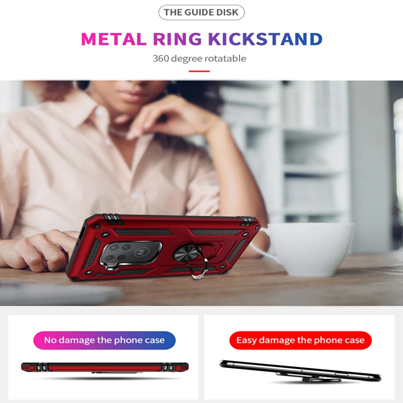 shockproof phone case for motorola g6 g7 plus play power e5 e6 play e 2020 z4 ring protective cover for moto one hyper zoom pro free global shipping