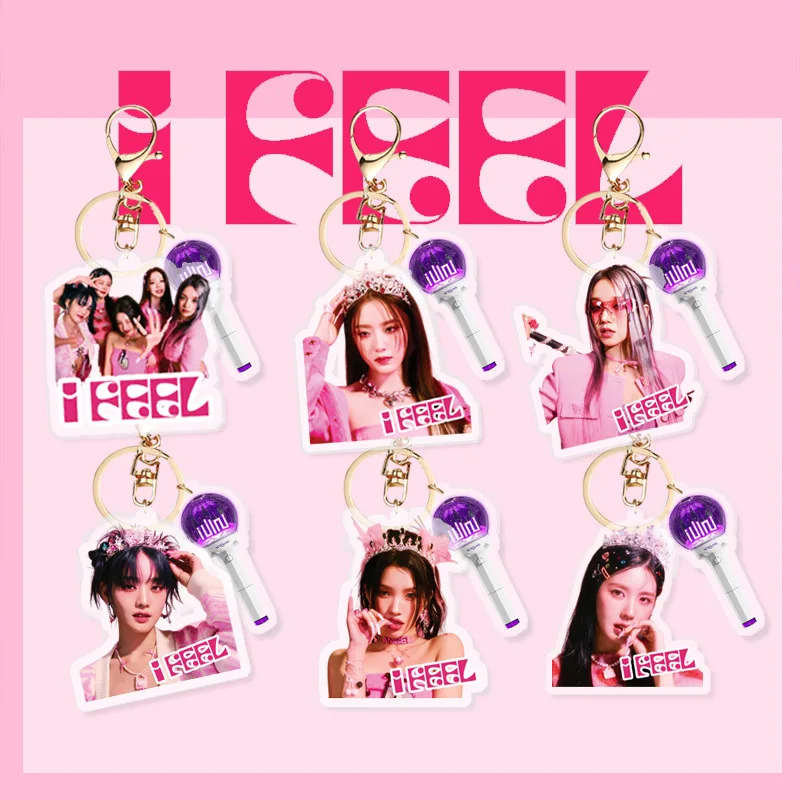 

1pcs/set(G)I-DLE IFEEL album acrylic keychain key pendant gift photo Song Yuqi MiyeonMinnie charm plastic photo accessories kpop