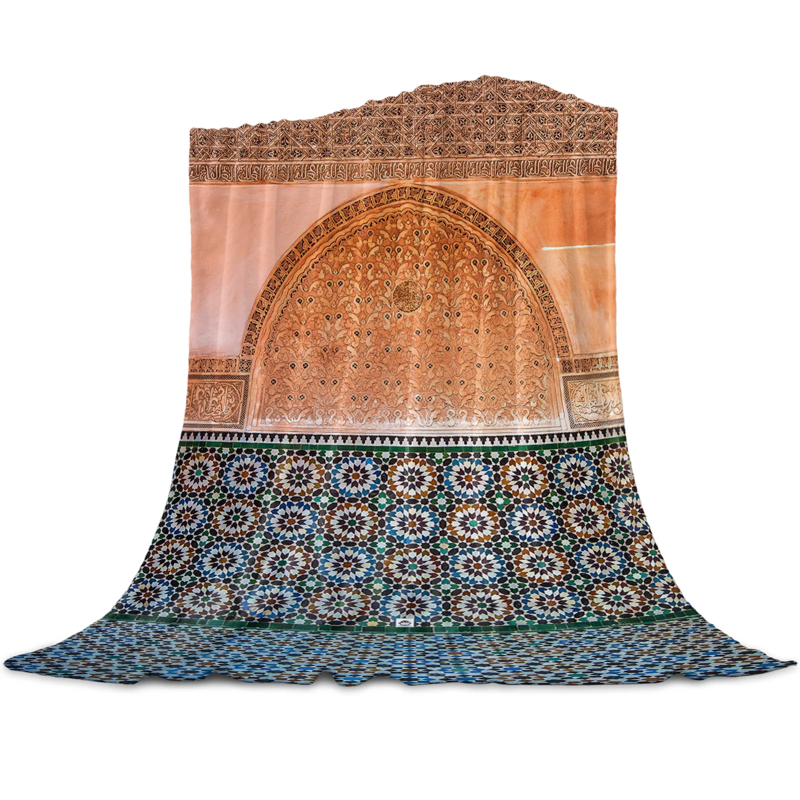 

Vintage Moroccan Geometric Blanket Flannel Winter Sheet Bedspread for Bed Sofa Travel Bedding Warm Fleece Throw Blankets