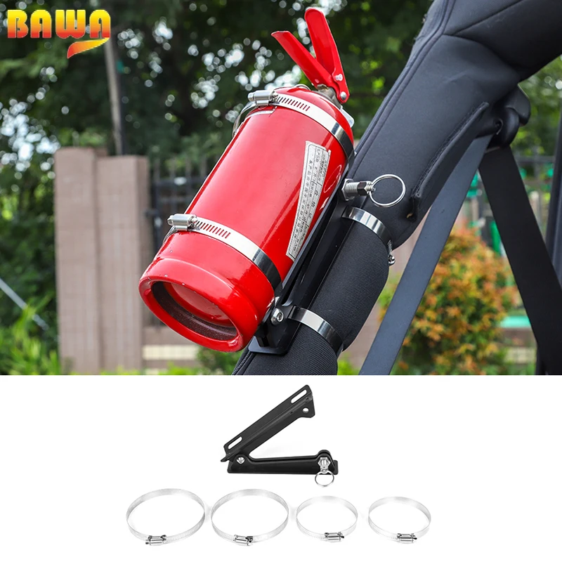 

BAWA Car Fire Extinguisher Bracket Stainless Steel Support Holder Parts Accessories For Ford Bronco 2021 2022