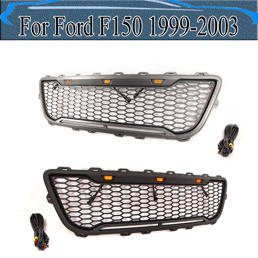 

For Ford F150 1999-2003 Pickup Truck Parts Front Bumepr Racing Grill Grille Other Exterior 4x4 Offroad Accessoriesabs ABS Fit