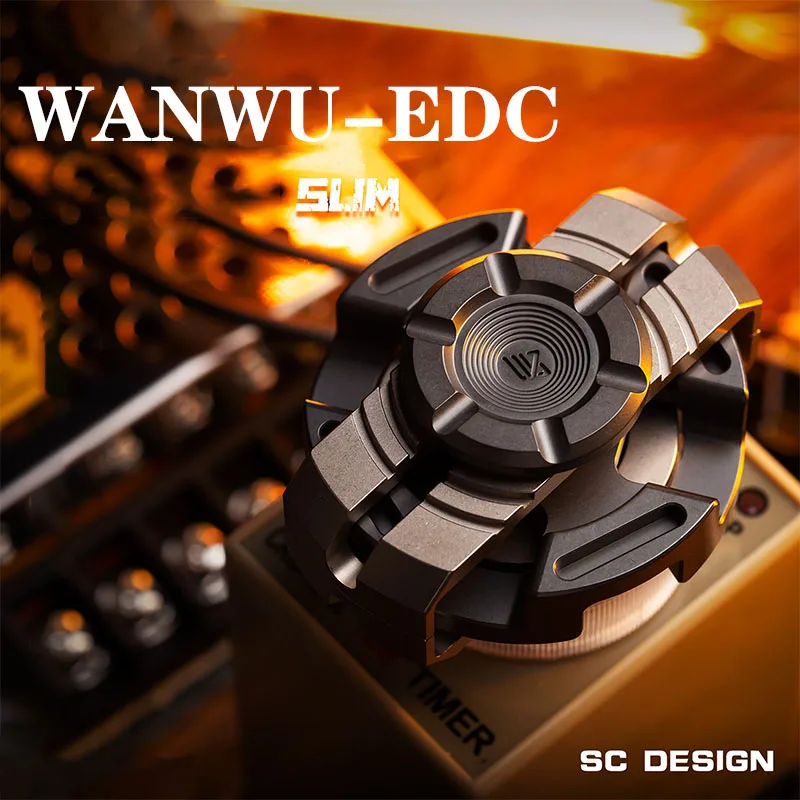 Enlarge WANWU-EDC Faraday SLIM Linkage Gyro Play Decompression Artifact Fingertip Toy Black Technology EDC