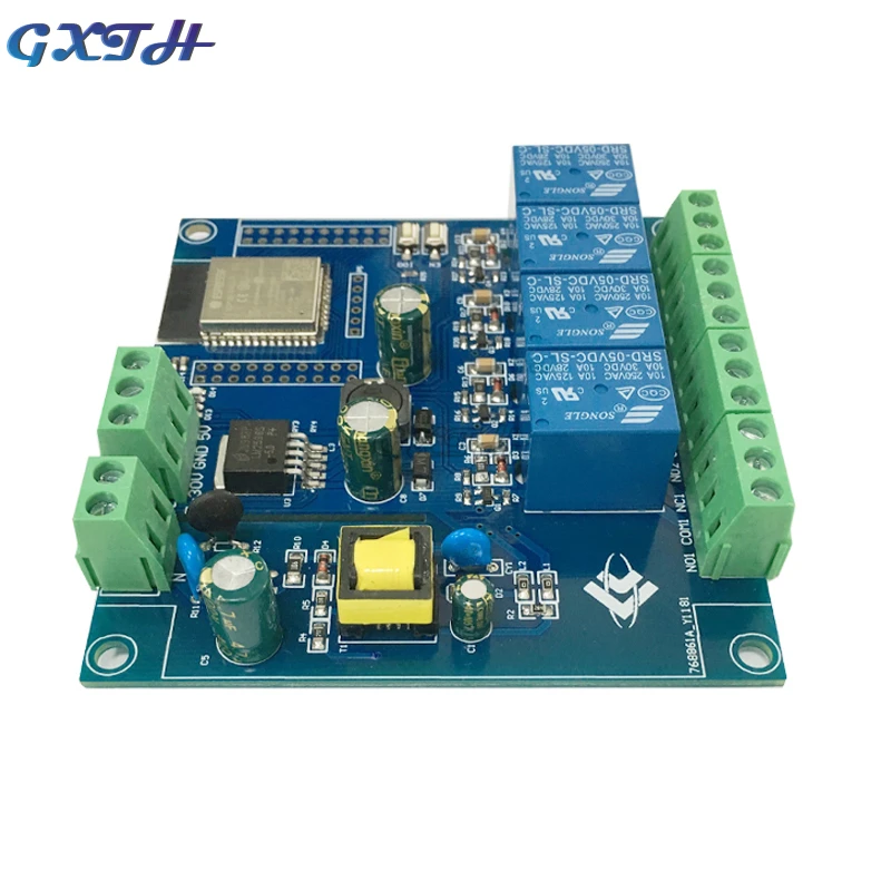 AC 220 В/Φ ESP32 WIFI Bluetooth BLE четырехканальный релейный модуль I/O порт - купить по