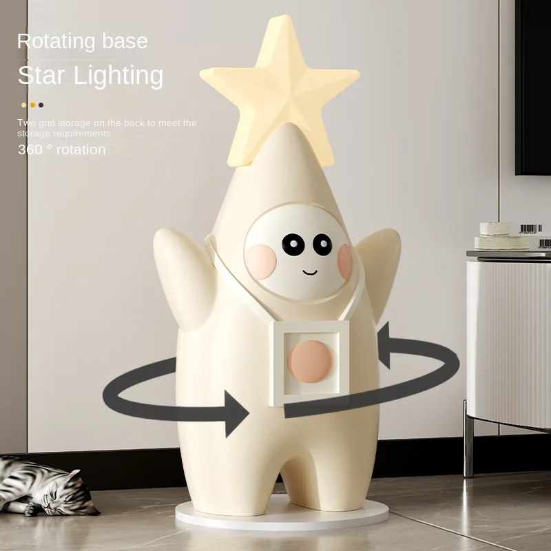 

XK Cartoon Floor Ornaments Living Room Sofa Creative Rotational Bookcase Home Decorations