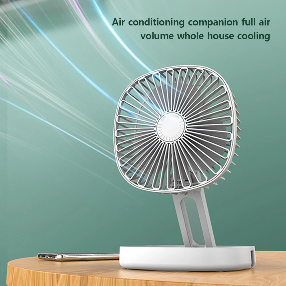 Портативный мини-вентилятор с зарядкой по USB складной низким уровнем шума летний