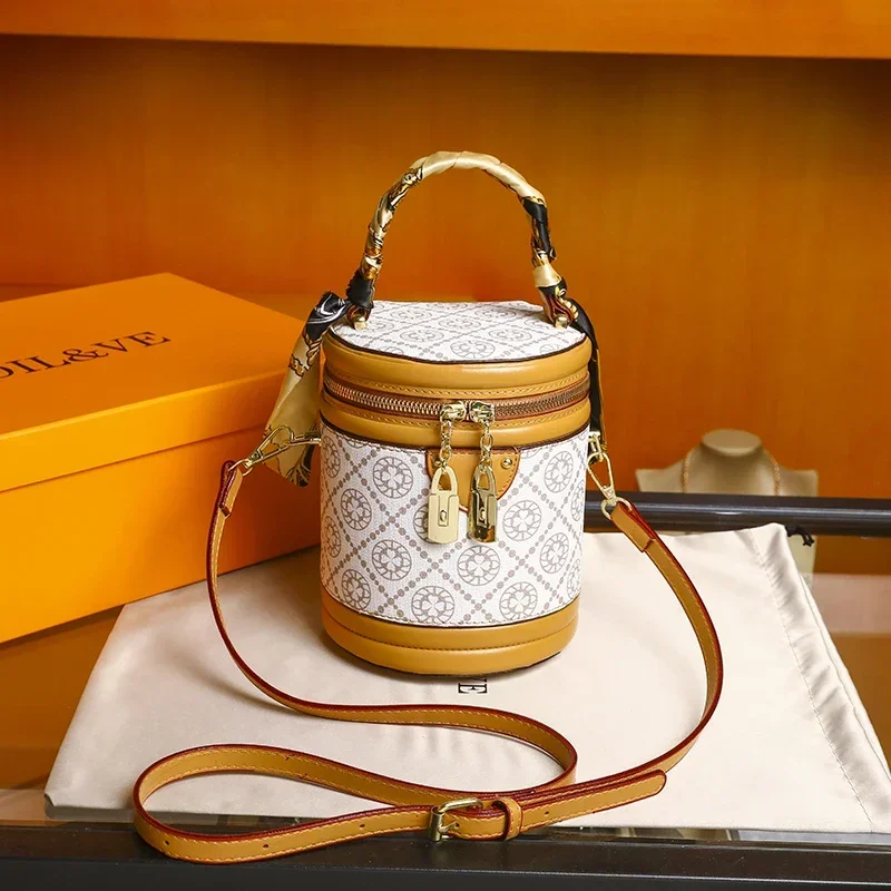 

Cylinder Shape Crossbody Bag Womens Mini Barrel Handbag Women Cylinder Bag