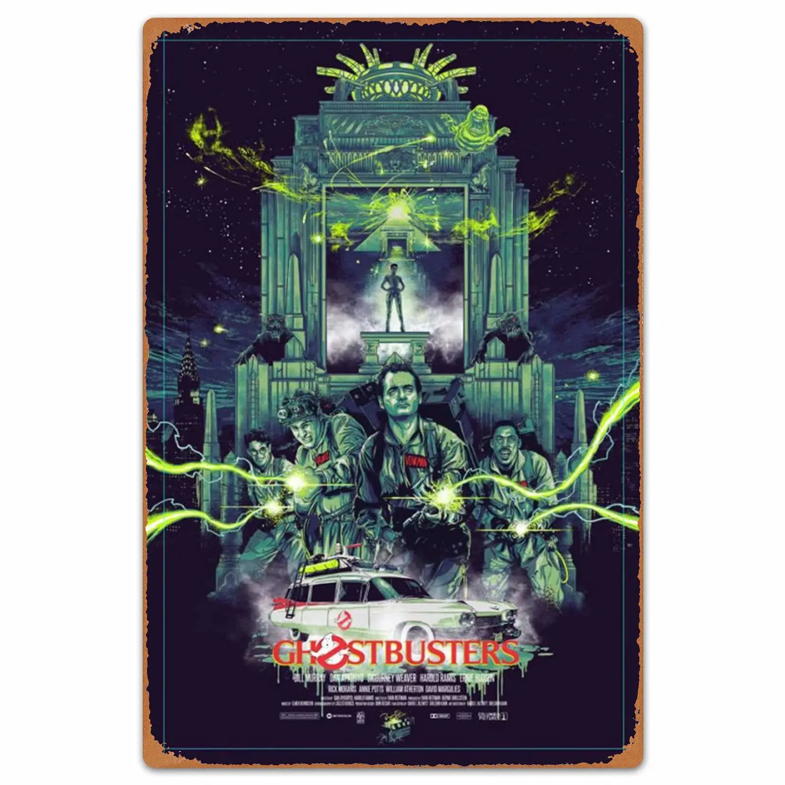OKMJ Ghostbusters ретро-постер к фильму металлический жестяной винтажный алюминиевый