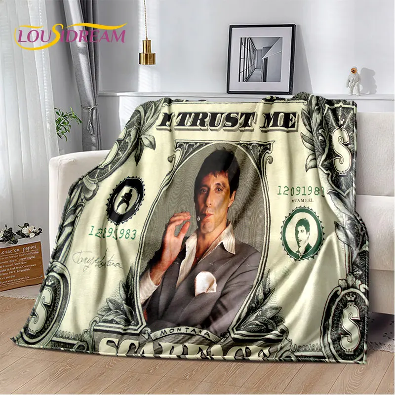 

Movie Scarface Tony 3D Printing Soft Plush Blanket,Flannel Blanket Throw Blanket for Living Room Bedroom Bed Sofa Picnic Cover