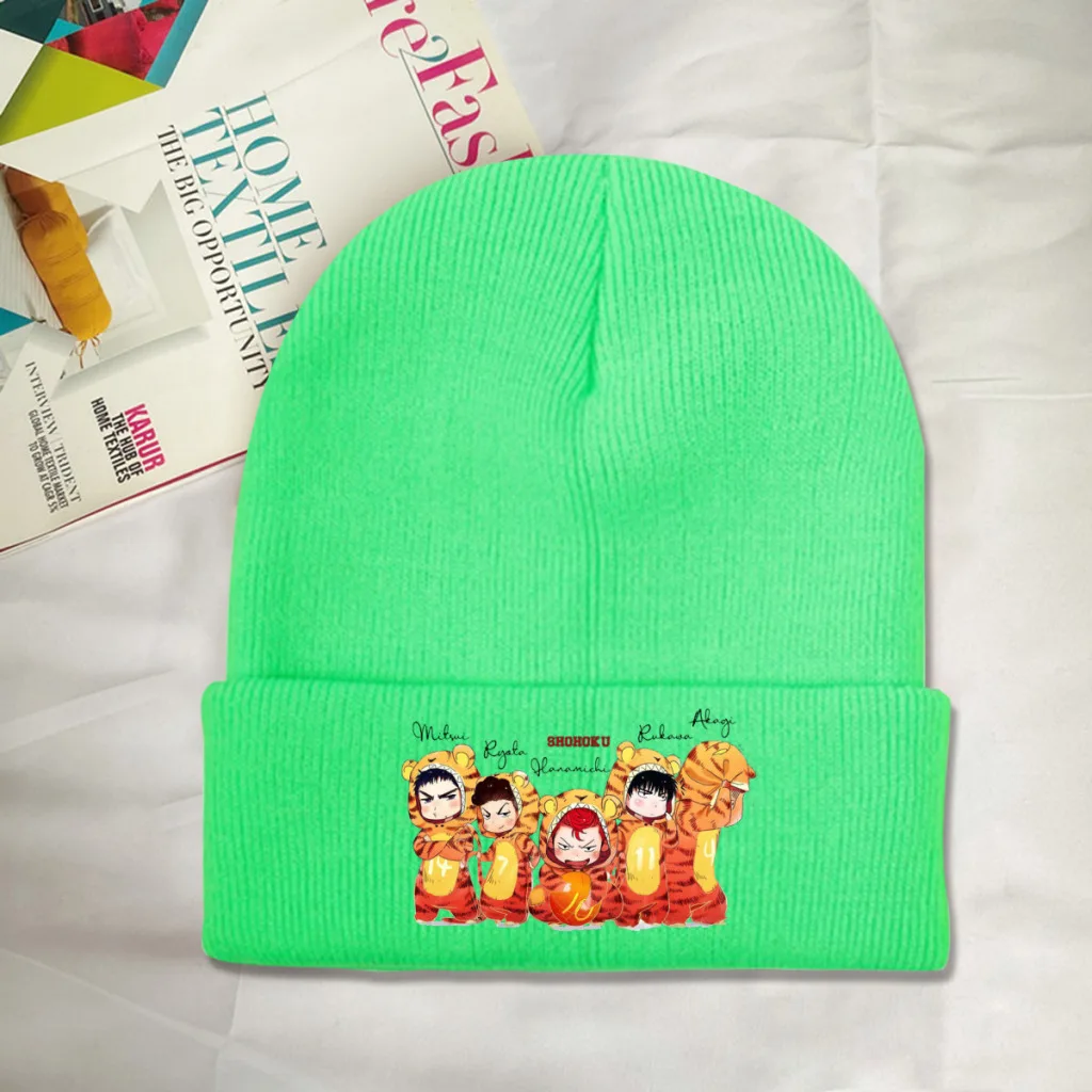 

Shohoku Team Slamdunk Knitting Beanie Caps Skullies Beanies Ski Caps Soft Bonnet Hats Winter Warm