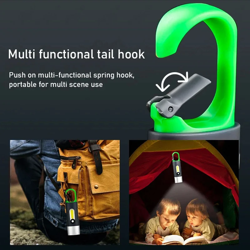 Светодиодный водонепроницаемый мини-фонарик яркая USB-лампа с аккумулятором для