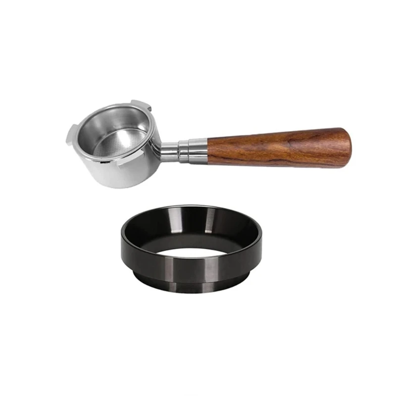 

Coffee Bottomless Portafilter Filter Basket Stand Espresso Machine Barista Tools New Dropship