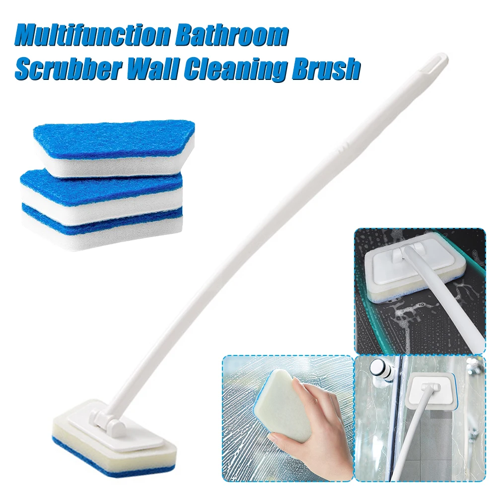 

Multi-Purpose Bathroom Wall Cleaning Brush Long Handle Removable Brush Home Bathroom Floor Bathtub Ceramic Tile Sponge Brushes