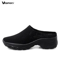 breathable mesh slippers for women thick soled comfortable ladies slip on shoes platform slippers casual female slides