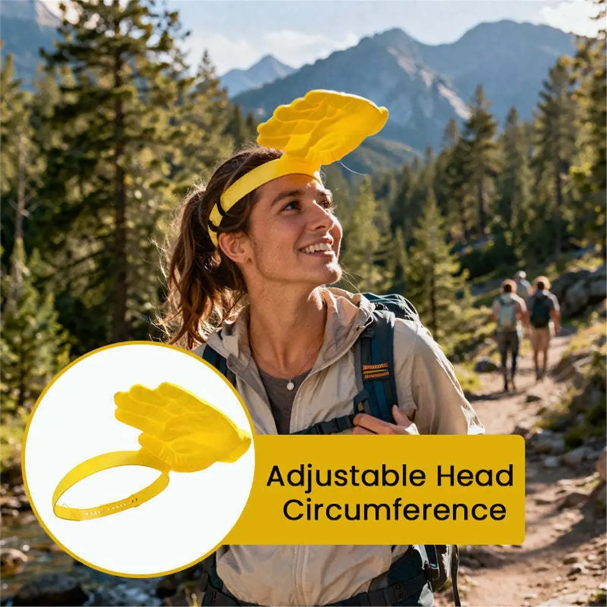 Фото E@MB*RA*aCE^HAPPYa Hands-Free Hand Shade Hat Third Hand Hands-Free Sun Visor Headband Palm Visor for Beach, BBQ, Outdoor №4