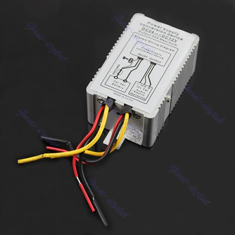 

24V to 12V DC-DC Conversion Device Car Power Supply Inverter Converter 30A