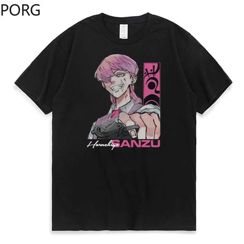 

Мужская хлопковая футболка с коротким рукавом, в стиле аниме