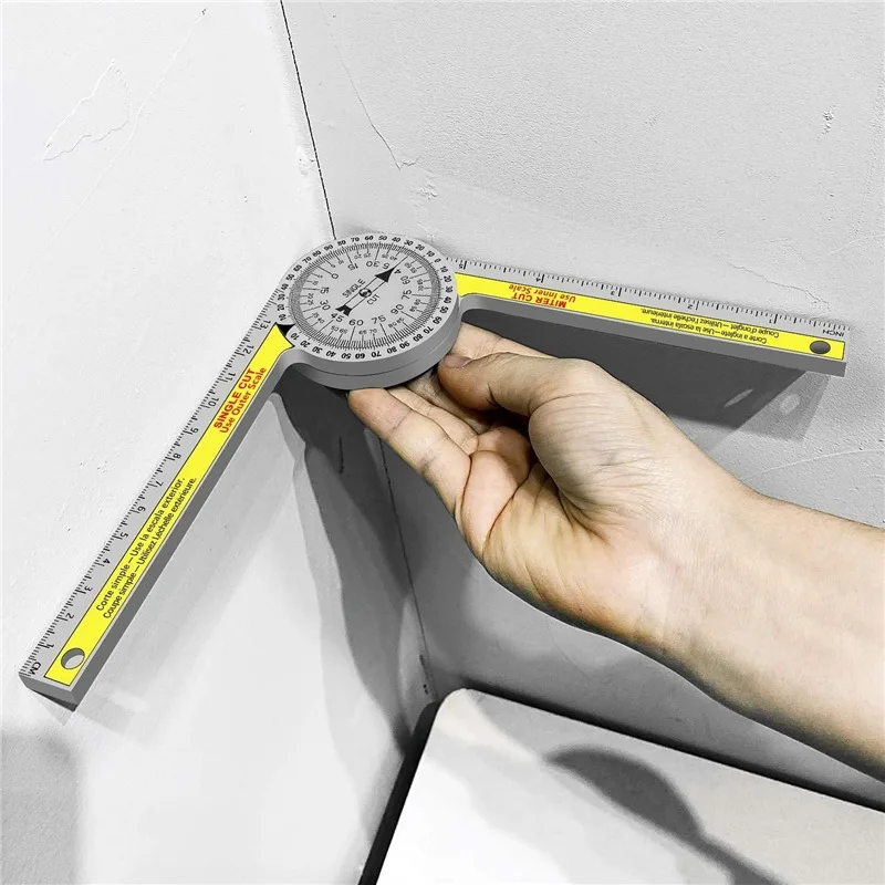 

Woodworking Scale Mitre Saw Protractor Angle Level with Marking Pencil Carpenter Angle Finder Measuring Ruler Meter Gauge Tools