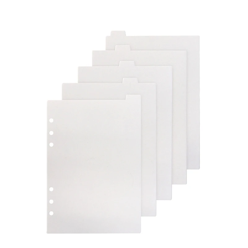 

A6 Binder Divider 12 Pieces Clear Plastic Binder Index Divider With Pull Tab 6 Ring File Dividers