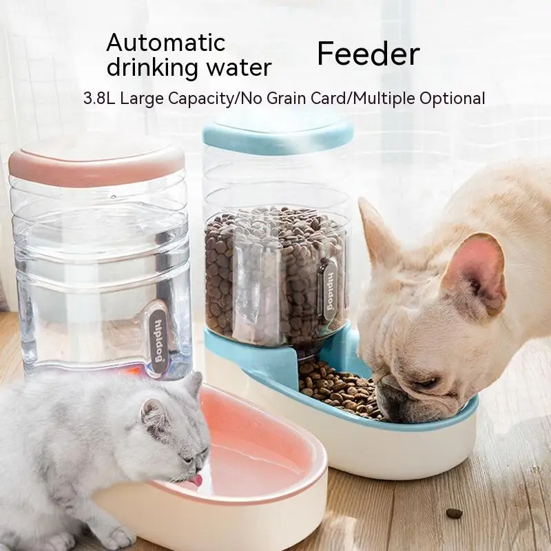 

Dog Automatic Pet Feeder Cat Waterer Cat Bowl Water Feeding Combo Food Storage Bucket