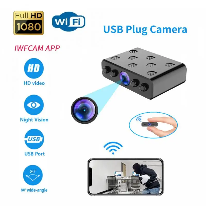 

W12 Mini Camera WiFi 1080P HD IP Camera Home Security IR Night Wireless Remote Mini Camcorder Micro Video Surveillance Camera