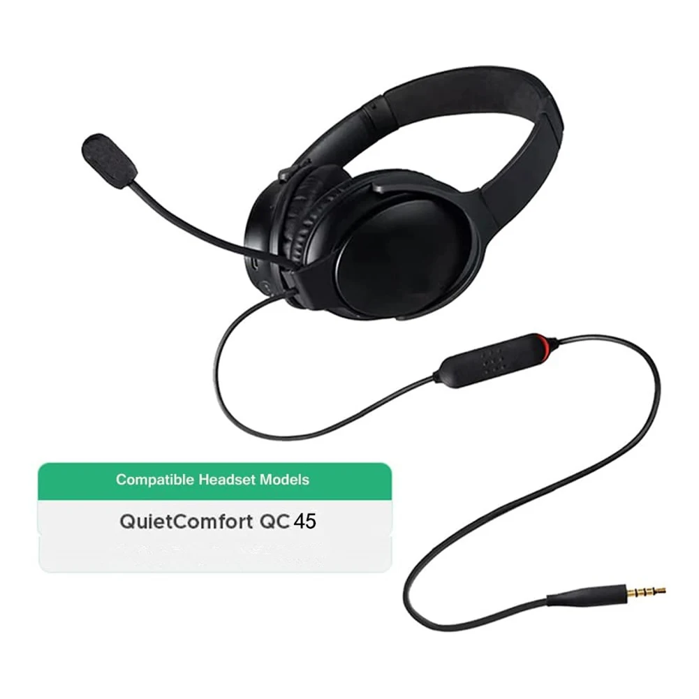

Съемные игровые шумоподавляющие наушники для BOSE QC45, гарнитура с микрофоном, игровая гарнитура, кабель для PS4/5 /Xbox One X/S/ PC