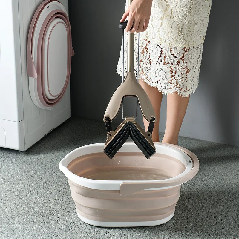 

Household Folding Mop Water Storage Bucket Mop Cleaning Bucket Squeeze Bucket Folding Collapsible Bucket Buckets foldablebasin