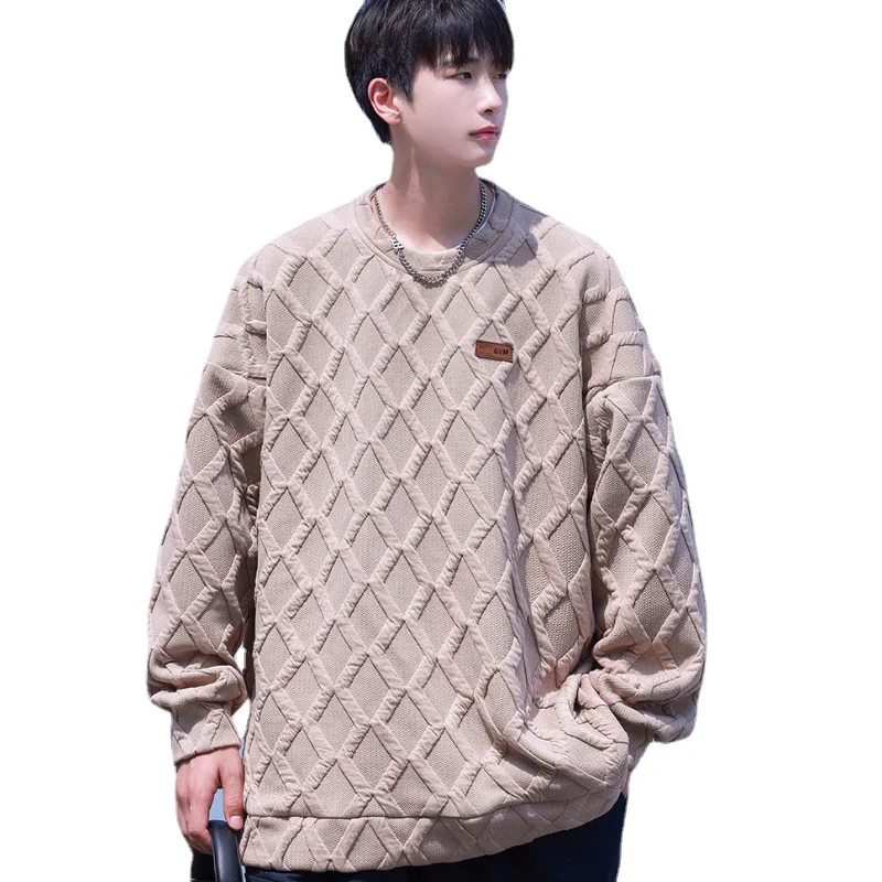 Осень-зима 2023 новые мужские свитера пуловер с объемным рисунком бриллиантов