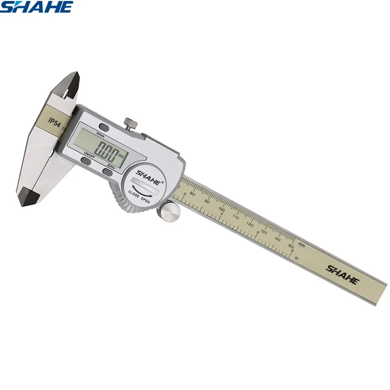 Pinças Shahe 0150 mm Vernier Caliper Micrômetro Calibre Ip54 Digital Vernier Pinça Ferramenta de Medição 0.01 Digital Pinça