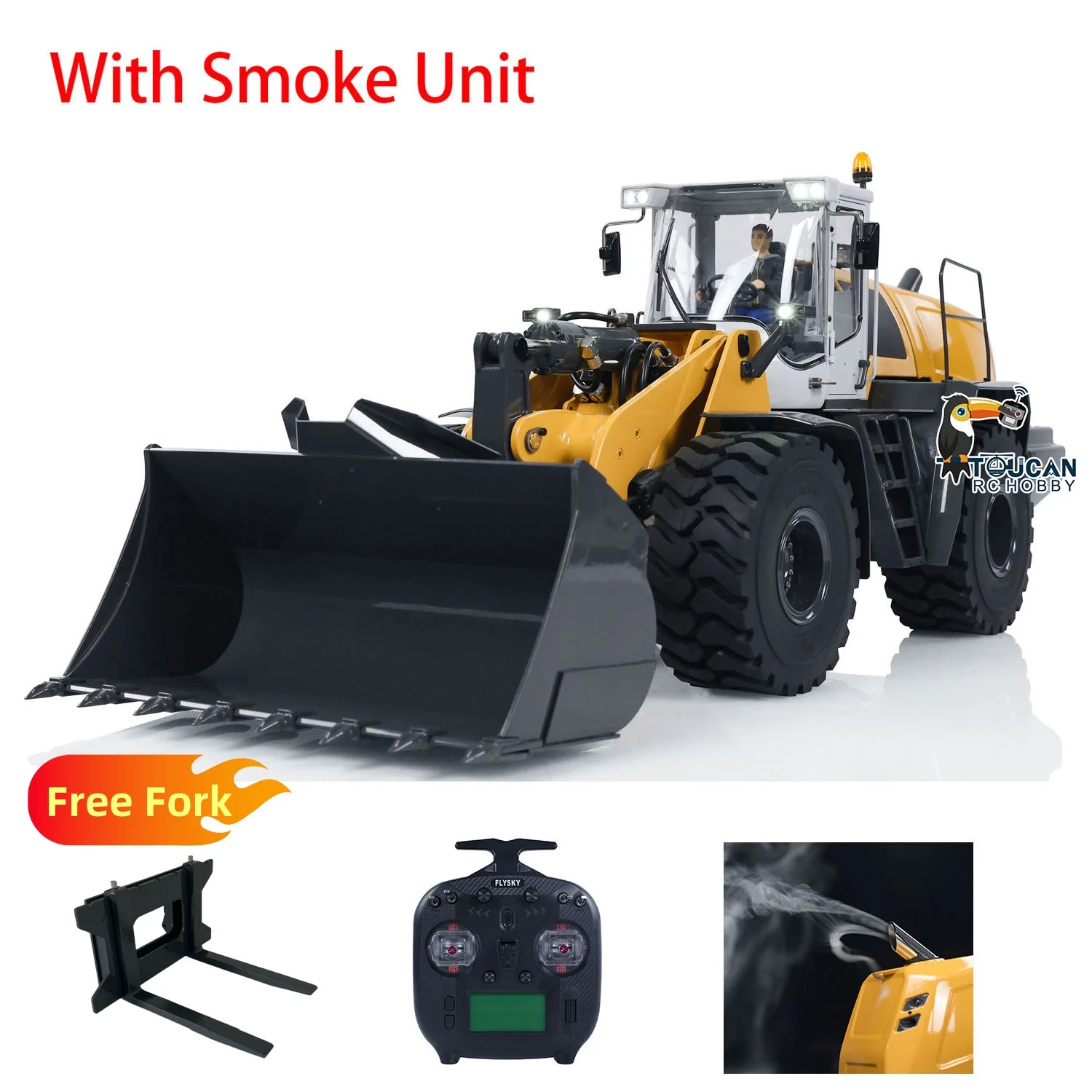 В наличии xдрк 580 1/14 RC гидравлический погрузчик строительные автомобили дымовая