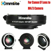 commlite aluminum alloy 0 71x booster auto focus lens adapter for canon ef lens to micro m43 olympus panasonic camera