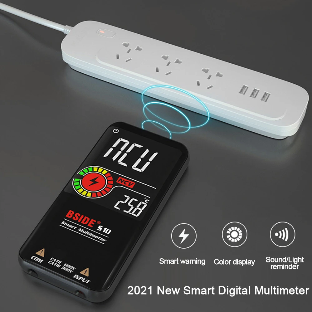 Цифровой мультиметр BSIDE 9999 Т-RMS 3 5 дюйма ЖК-дисплей цветной дисплей тестер