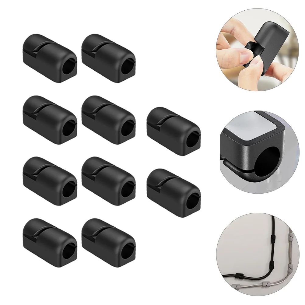 

Cable Clips Cord Wire Organizer Management Clip Holder Wall Charging Rope Clamp Silicone Desktop Self Adhesive Keeper Clamps