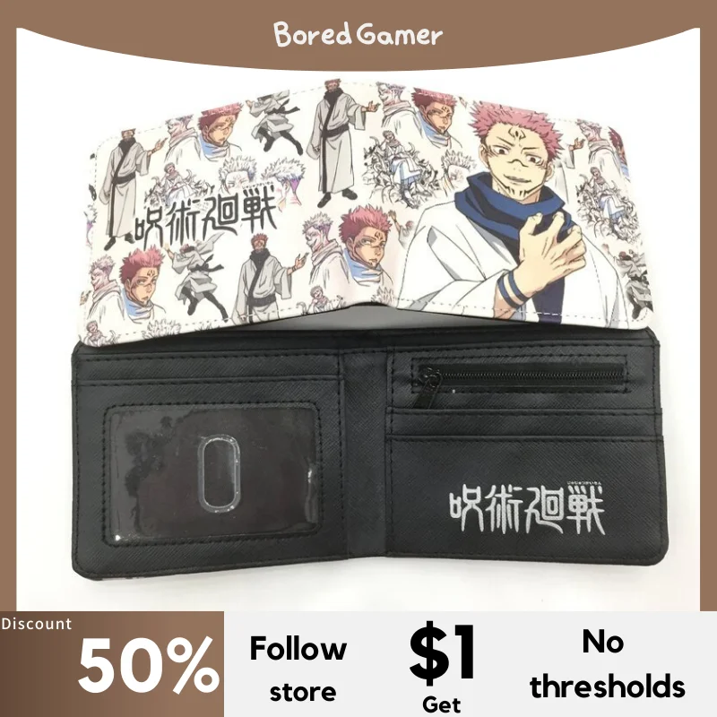 

Anime Jujutsu Kaisen Cartoon Short PU Foldable Wallet Cosplay Business Card Wallet Student Wallet Fashion Daily Gifts