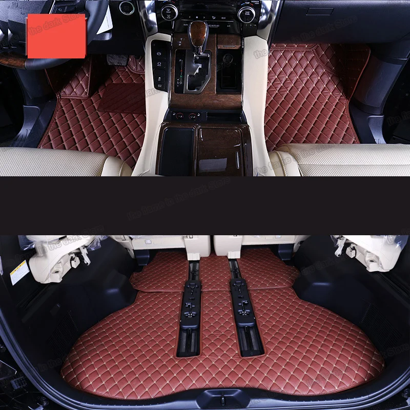 leather car floor mats for toyota alphard Vellfire 2020 2019 2018 2017 2016 2021 rug carpet cargo trunk accessories 30 auto