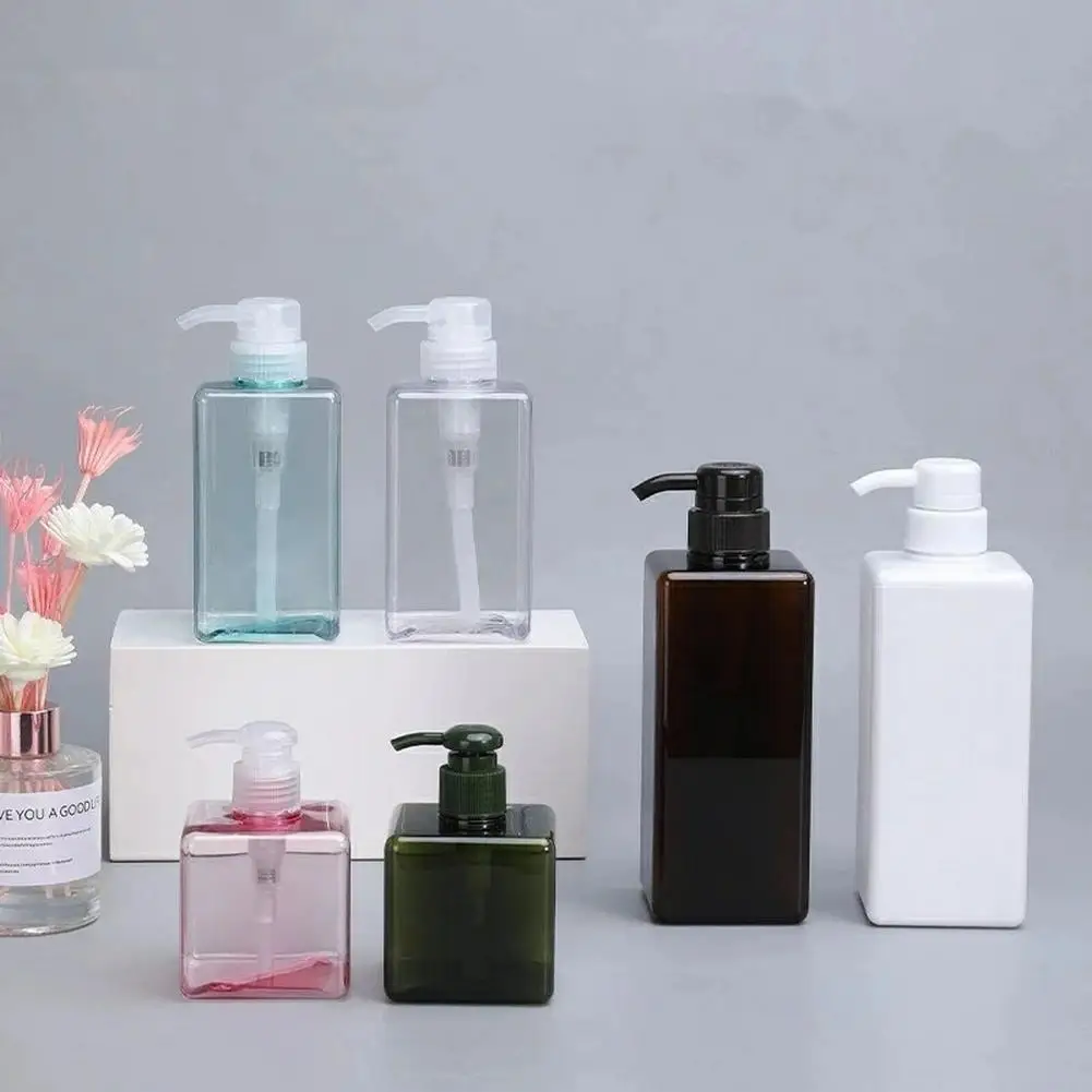 

250/450/650ml Thicken Square Refillable Bottle Sub-bottling Spray Bottle Soap Liquid Dispenser Container Travel Portable Storage