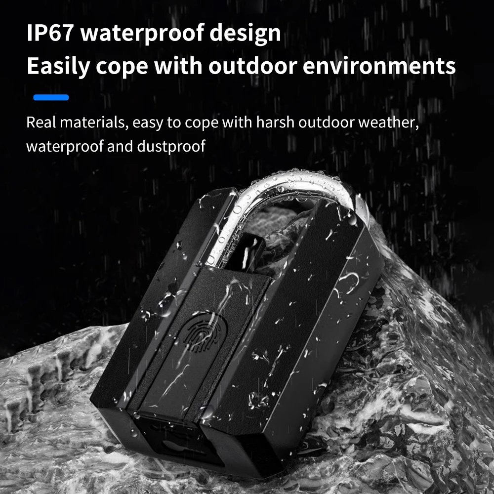 IP67 TTLock Smart Padlock Bluetooth APP Замок отпечатков пальцев Сумка без ключа Pad Lock G2 Gateway Aleax Google Home Электронный дверной замок (art.: 3920cd8ec2bbb) - 3920cd8ec2bbb