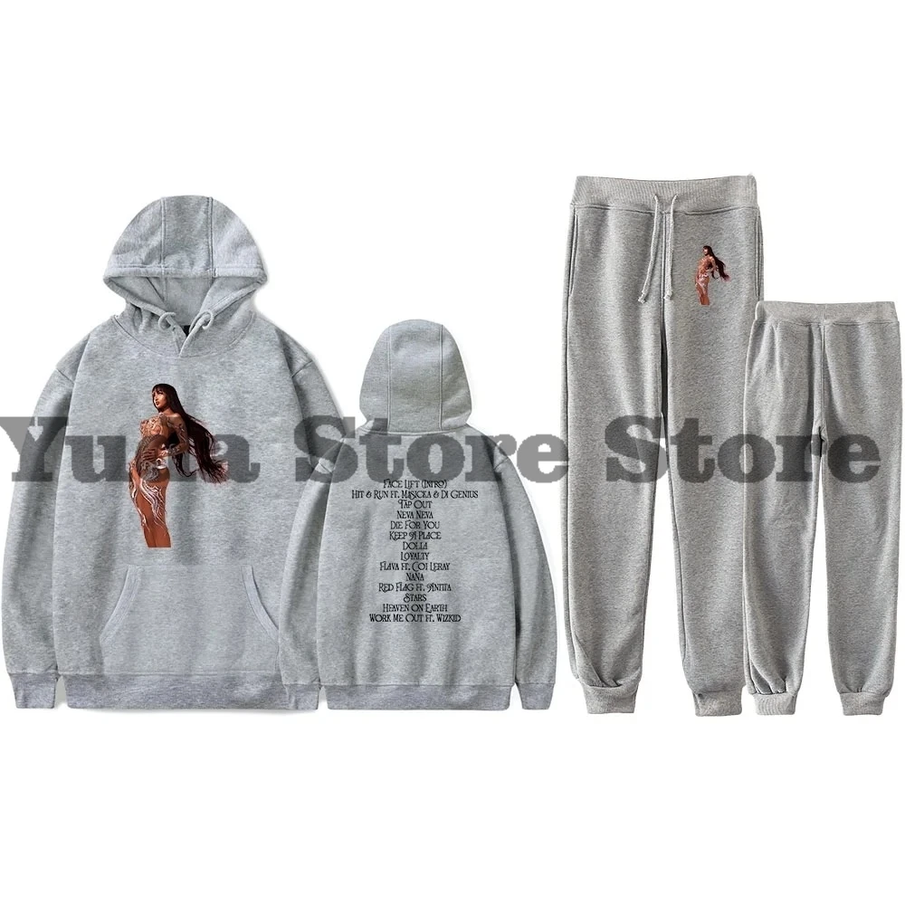 Shenseea Tour Never Gets Late Here Tracklist Merch Комплекты из 2 предметов Толстовка с карманами и