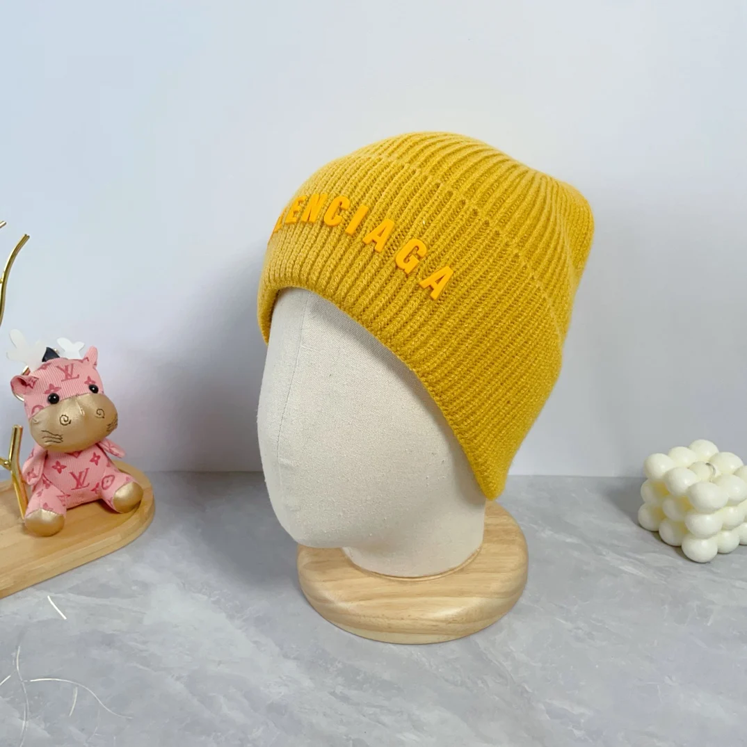 Шапка-бини вязаная эластичная Balenciaga женские зимние теплые вязаные шапки для