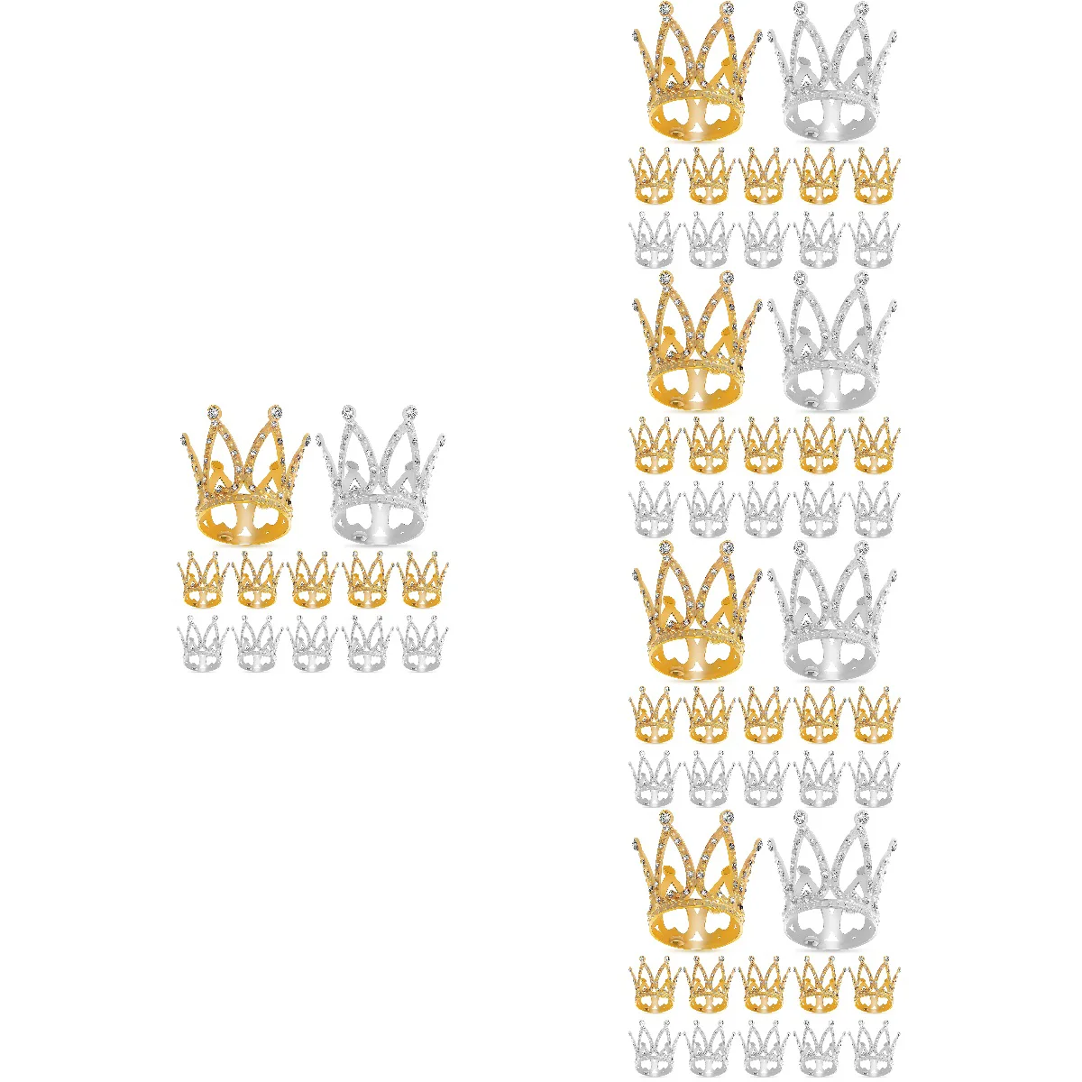 

60 Pcs Mini Crowns Small Crowns Rhinestones Crowns Cake Toppers Cake Decorations for Parties