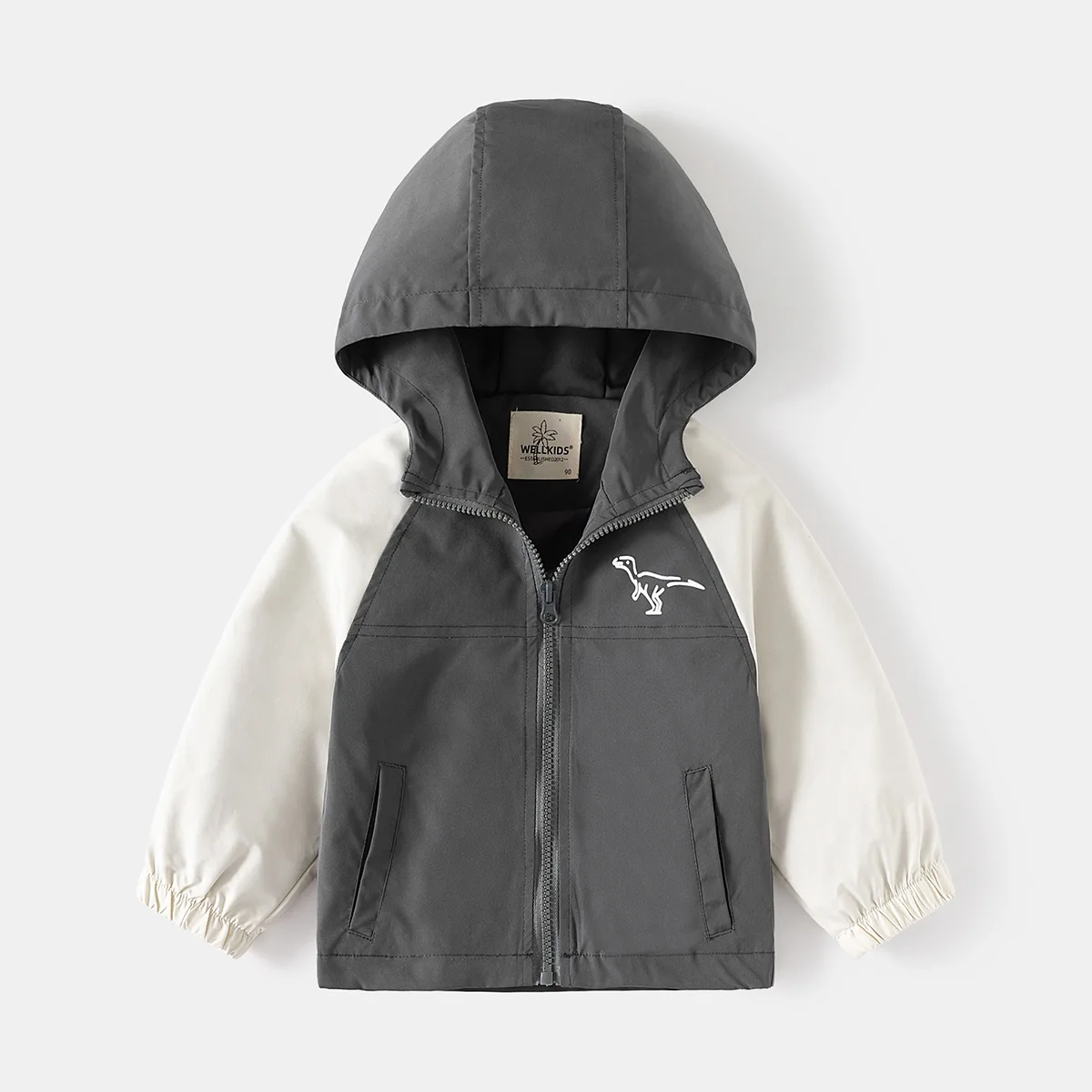 Уличная куртка с динозавром для маленьких мальчиков детское осенне-весеннее