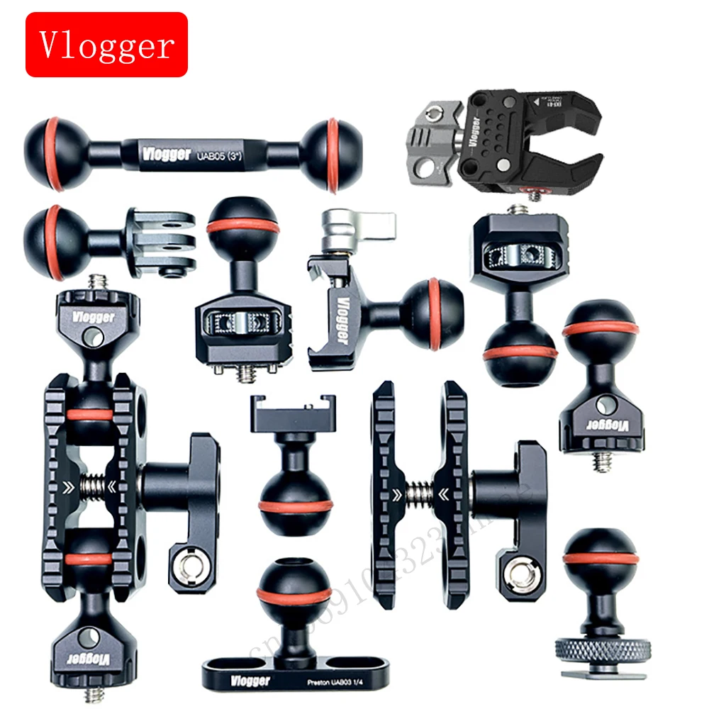 

Multi function Ball Head Clamp Ball Mount Clamp Magic Arm Super Clamp w/ 1/4"-20 Thread for Camera Cage Rig Monitor gopro ARRI