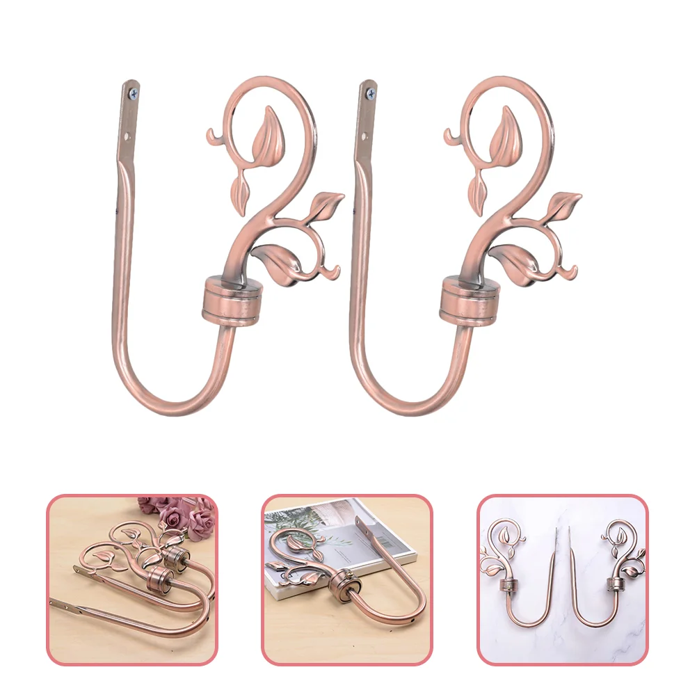 

Curtain Hooks Vintage Tieback Holdbacks Tiebacks Tie Rod Holder Drapery Backs Windowwall European U Shape Retroleaf Designties